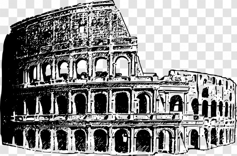 Colosseum Roman Forum Clip Art - Ancient History - Landmark Building Material Transparent PNG
