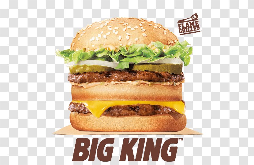 Big King Hamburger Whopper McDonald's Mac Cheeseburger - Burger Transparent PNG
