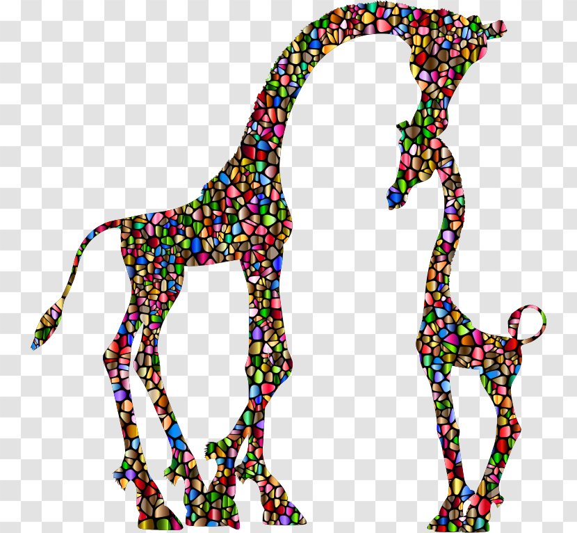 Giraffe T-shirt Mug Clip Art - Giraffidae - Rainbow Transparent PNG