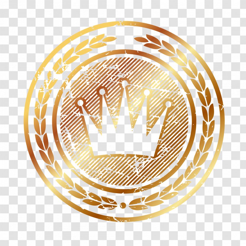 Crown Hat - Metal - Golden Yellow Commemorative Gold Coins Transparent PNG