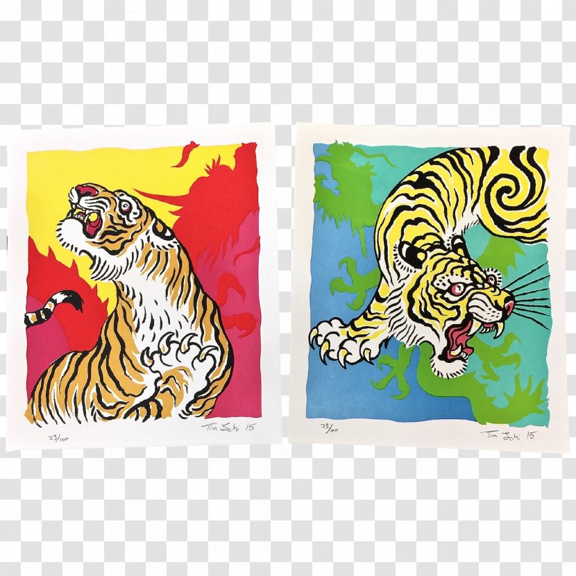 Tiger Big Cat Cartoon Font - Fauna Transparent PNG