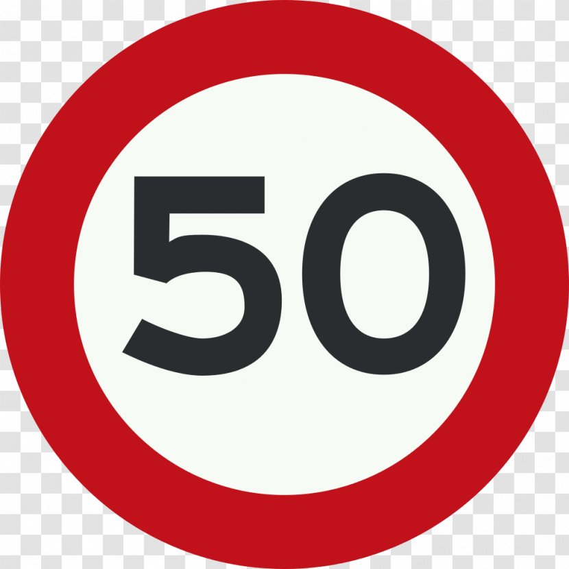 Traffic Sign Speed Limit Road - Warning Transparent PNG