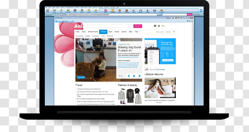 Web Page AOL Mail Email Desktop - Multimedia - Computer Search Transparent PNG