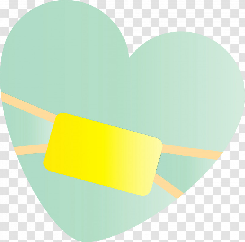 Green Yellow Turquoise Heart Aqua Transparent PNG