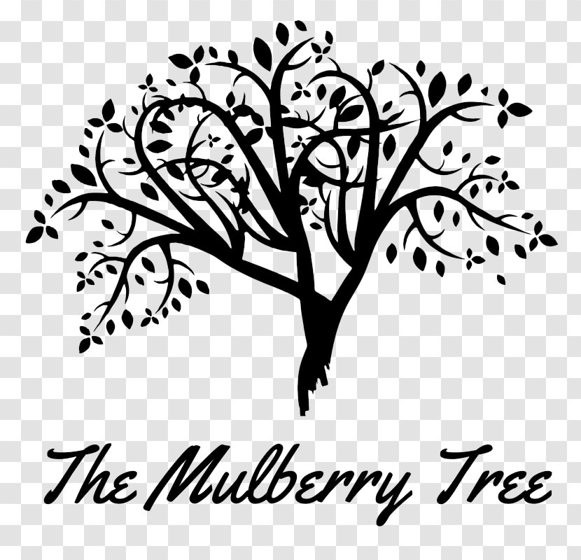 Tree Silhouette Clip Art - Text - Mulberry Transparent PNG