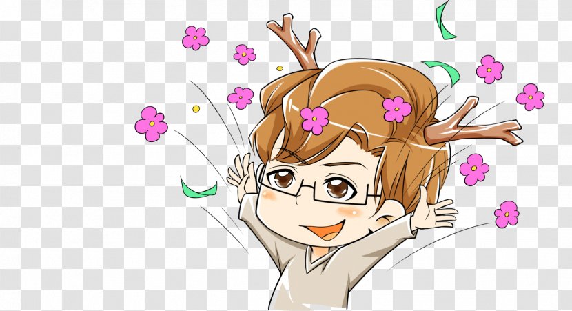 Cartoon Comics - Flower - Teacher Transparent PNG