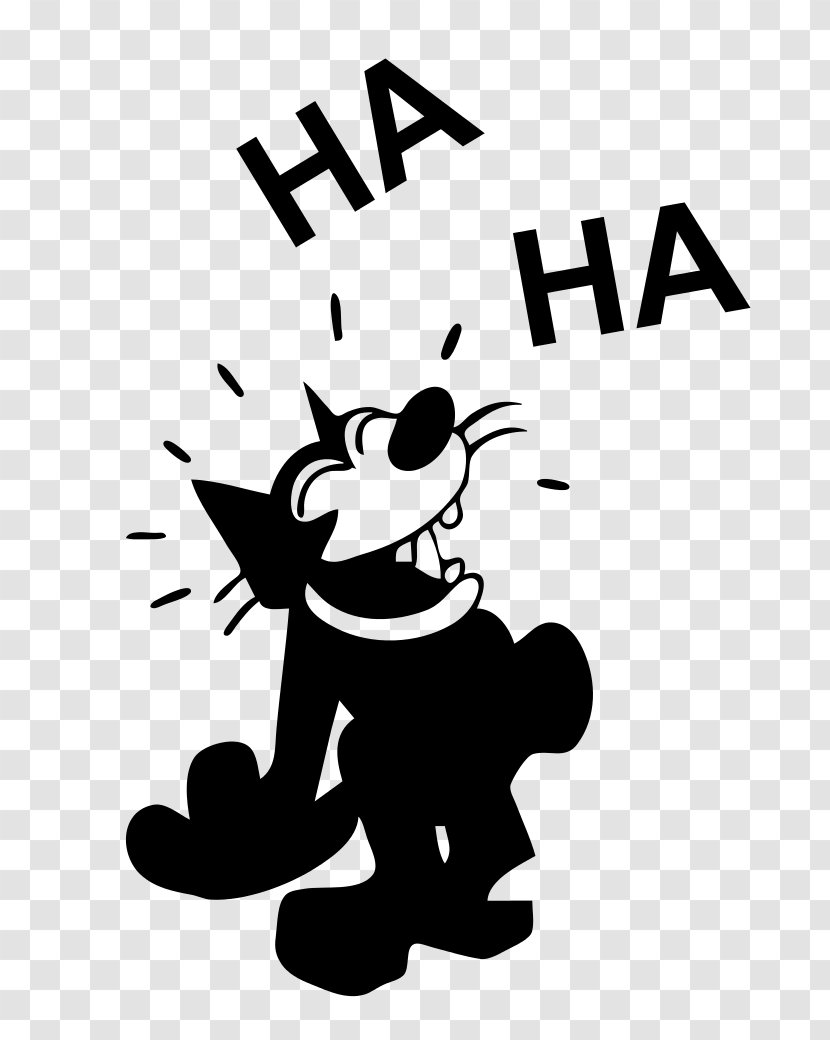 Felix The Cat Film Cartoon - Wikimedia Commons - Laugh Transparent PNG