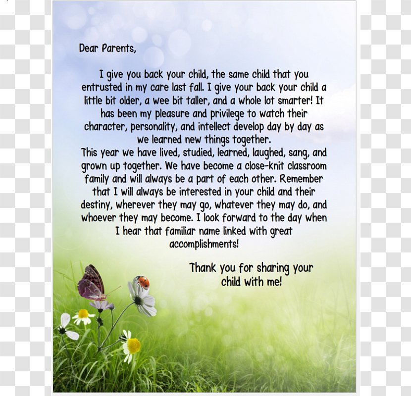 Letter Of Thanks Parent Child Writing Transparent PNG