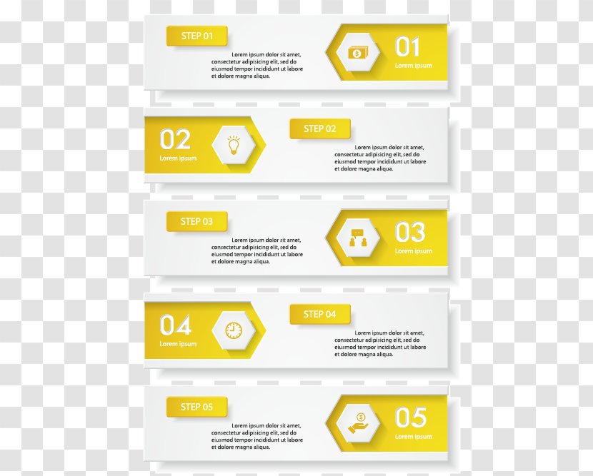 Yellow Infographic - Material - Yellow-white Minimalist Design Vector Transparent PNG