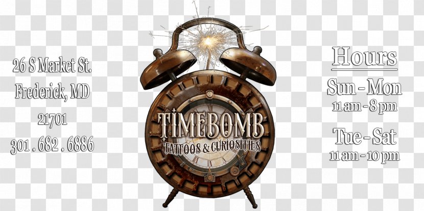 Time Bomb Tattoos & Curiosities Alarm Clocks Tattoo Artist - Frederick Transparent PNG