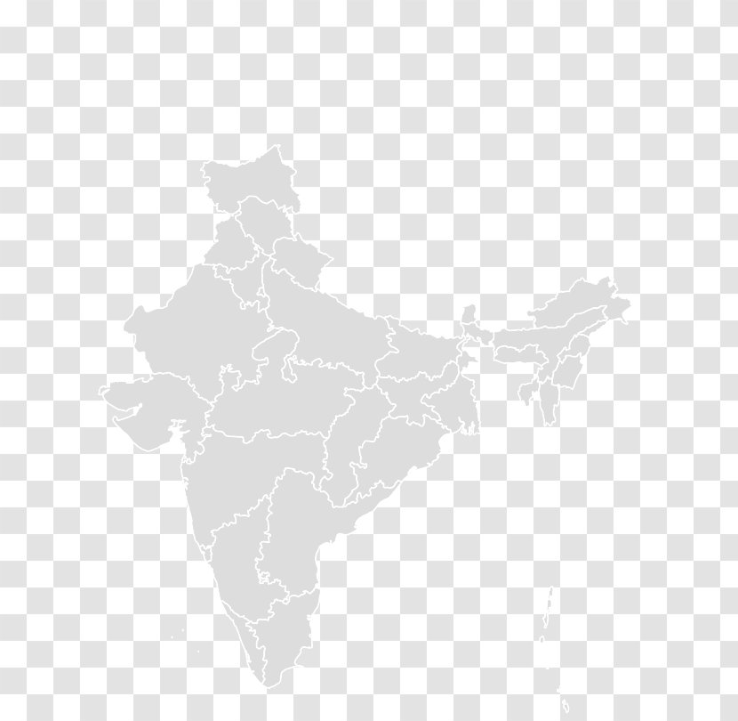 Delhi Blank Map - Sky - India Transparent PNG