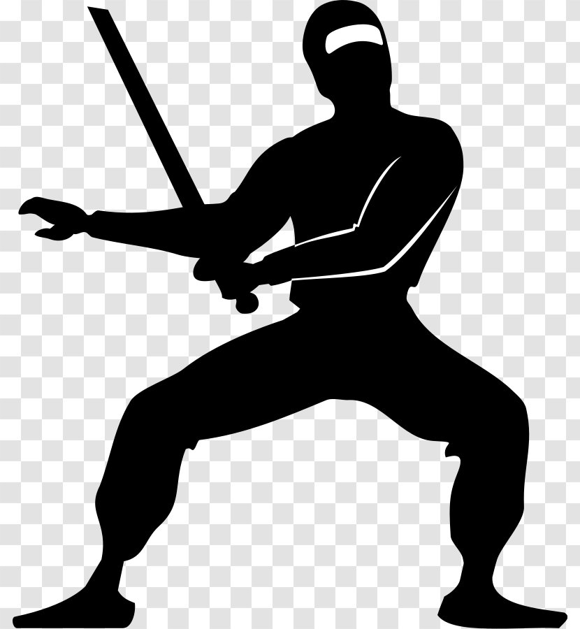 Ninja Clip Art - Black And White - Rones Transparent PNG