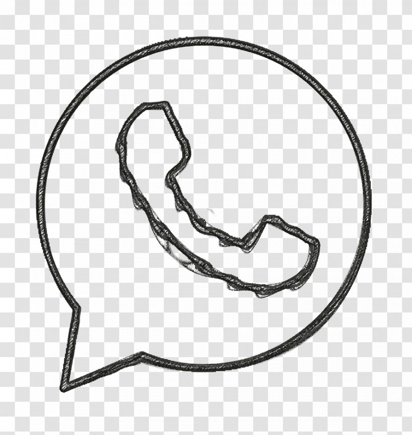 Chat Icon Communication Message - Mobile - Blackandwhite Drawing Transparent PNG