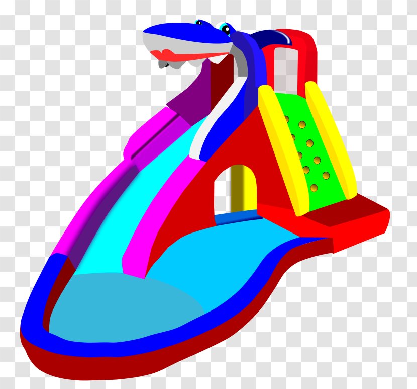 Water Slide Swimming Pool Playground Clip Art - Inflatable Castle - Sliding Cliparts Transparent PNG