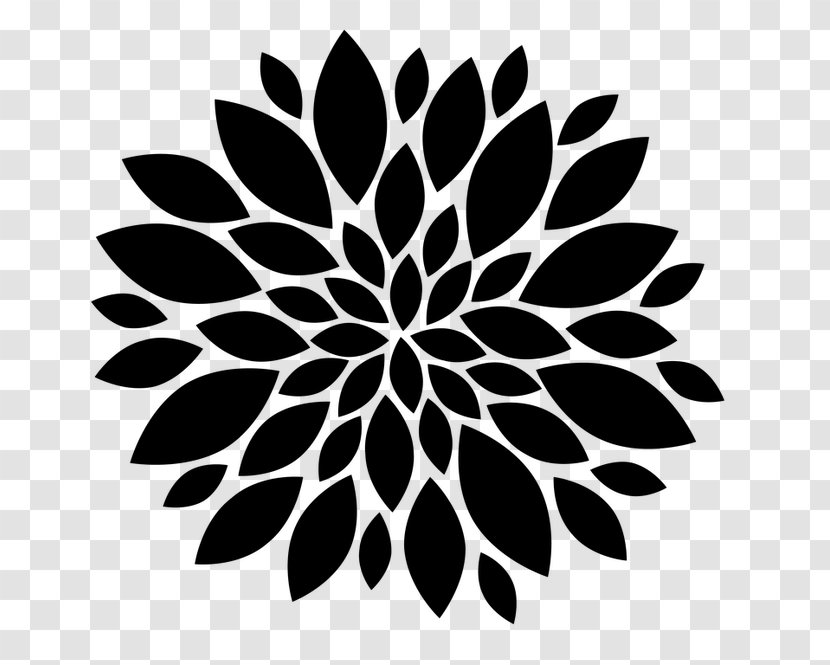 Black And White Flower - Stencil - Wildflower Transparent PNG