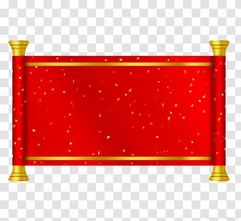 Scroll Paper - Rectangle - Red Reel Transparent PNG