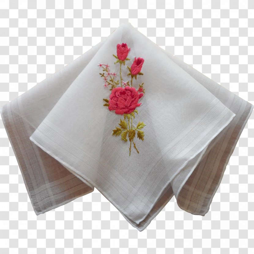Cloth Napkins Handkerchief Linen Embroidery Textile - Antique - Crossstitch Transparent PNG