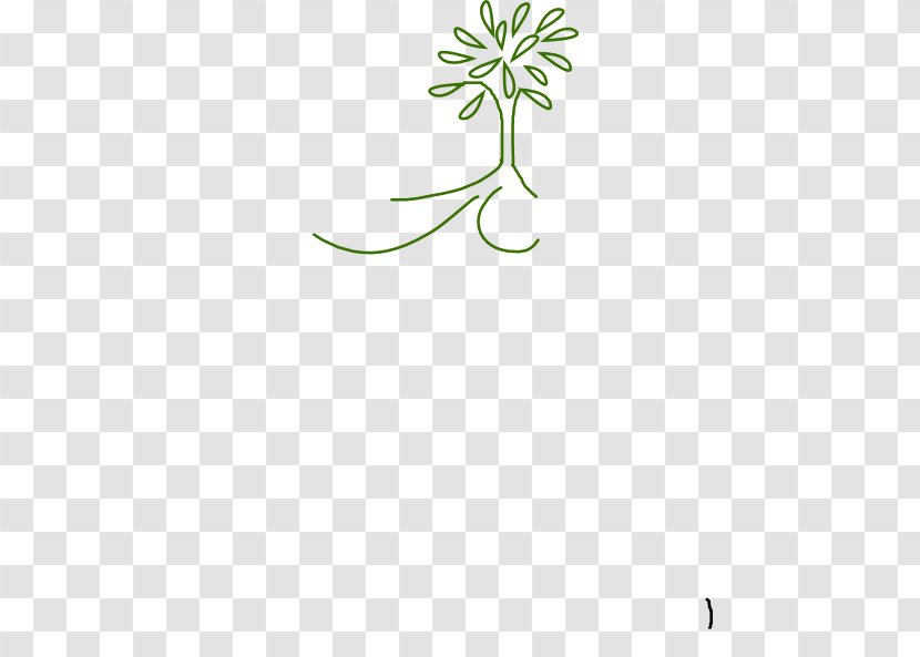 Plant Stem Leaf Flowering Clip Art - Green - Tree Roots Transparent PNG