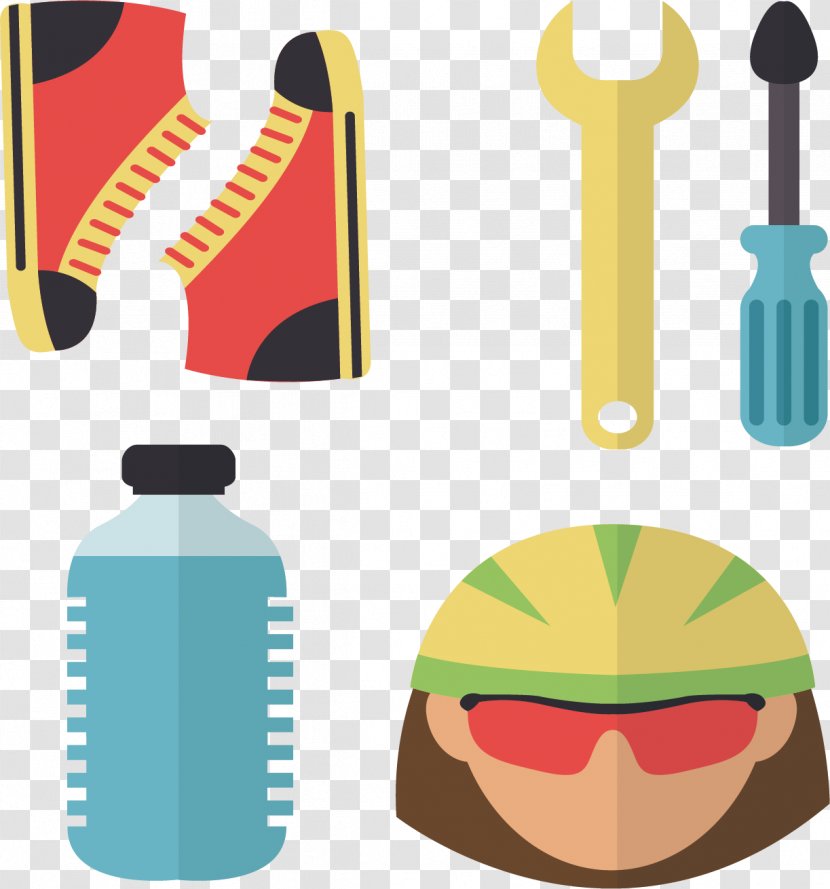 Cycling Clip Art - Yellow - Sports Energy Drinks Transparent PNG