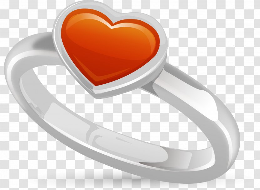 Love Marriage Heart Ring - Platinum Transparent PNG