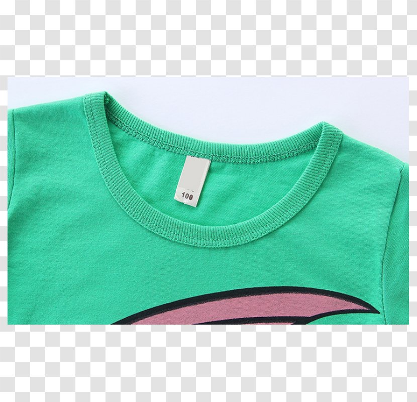 T-shirt Green Sleeve Turquoise Sportswear Transparent PNG