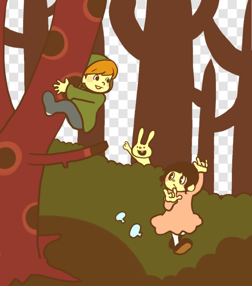 Visual Arts Tree Forest Illustration - Frame - Climbing Boys And Girls Transparent PNG