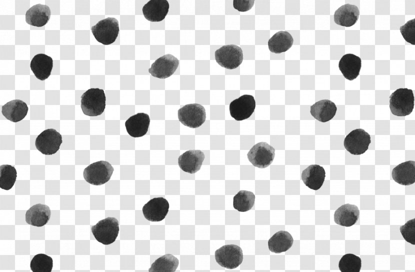 Black And White Watercolor Painting Polka Dot Pattern - Minimalism Transparent PNG