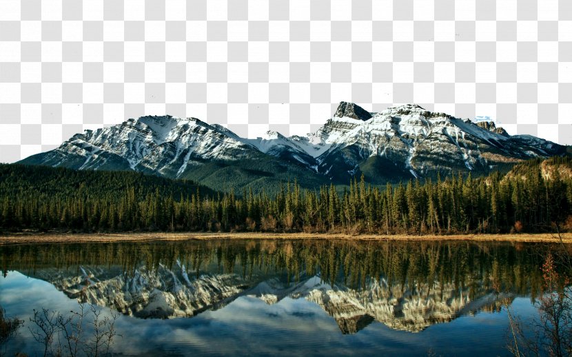 Lake Louise Moraine Mountain Natural Landscape Wallpaper - Reflection - Alberta, Canada Fifteen Transparent PNG