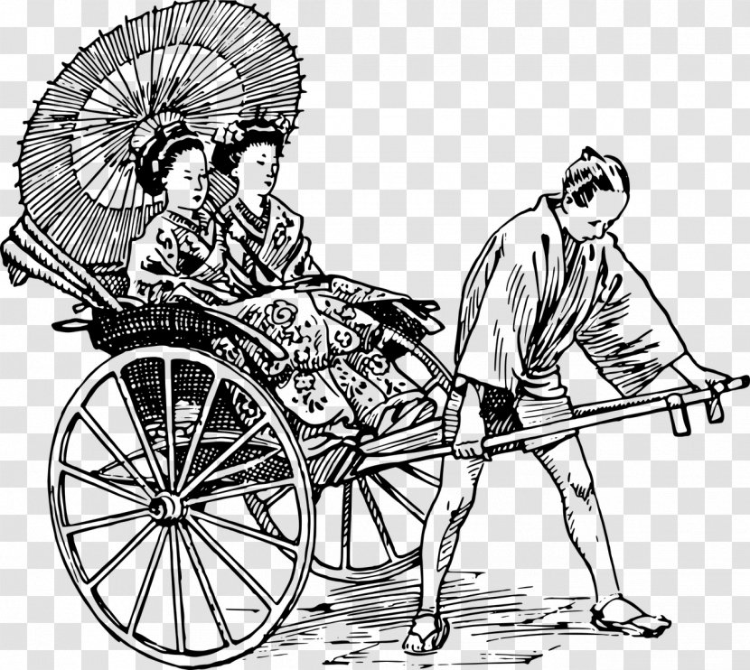 Pulled Rickshaw Japan Carriage Clip Art Transparent PNG