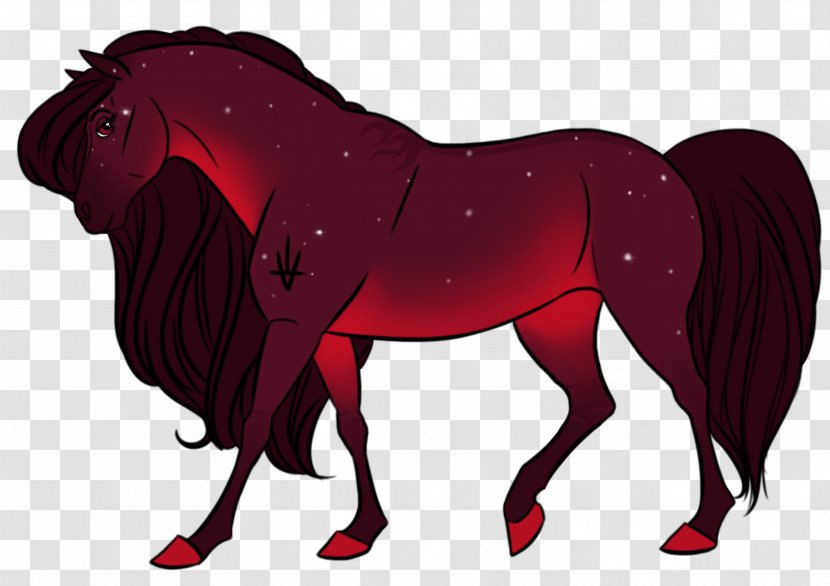 Mustang Stallion Mare Halter Pack Animal - Red Transparent PNG