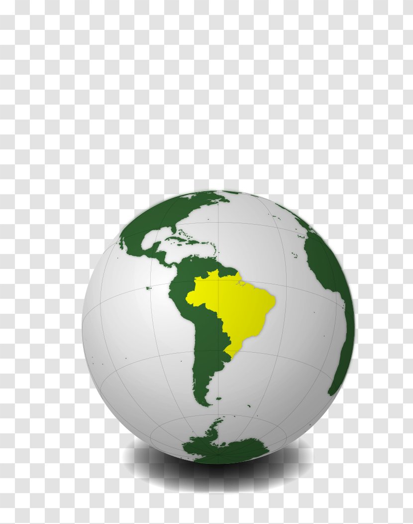 South America World Map Globe - Aitoff Projection Transparent PNG