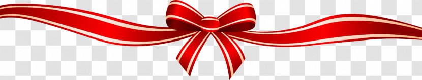 Christmas Ribbon Red - Bow Tie Transparent PNG