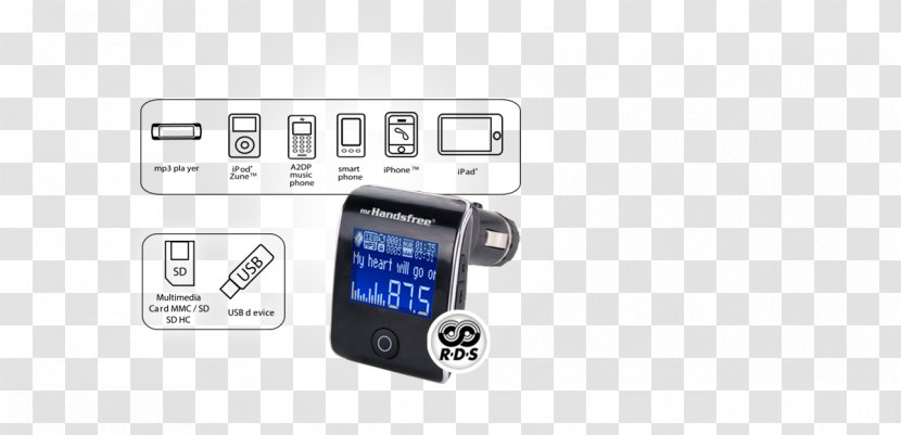 Mobile Phone Accessories Electronics - Technology - FM Transmitter Transparent PNG