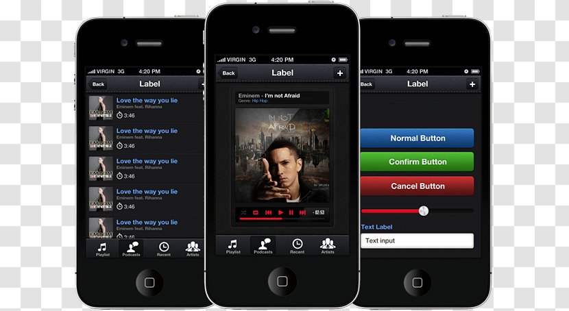 Feature Phone Smartphone IPhone Multimedia - User Interface Design - Ios App Transparent PNG