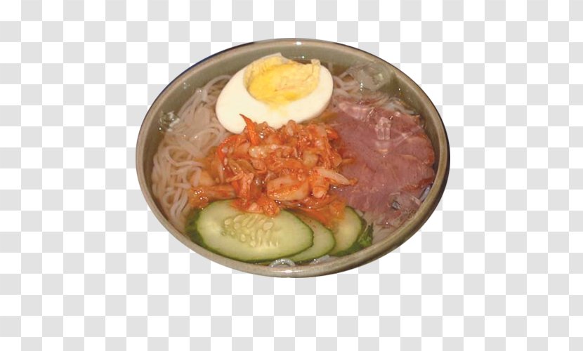 Naengmyeon Chinese Noodles Koreans In China Noodle Soup - Eggs Gourd Rice Flour Picture Transparent PNG