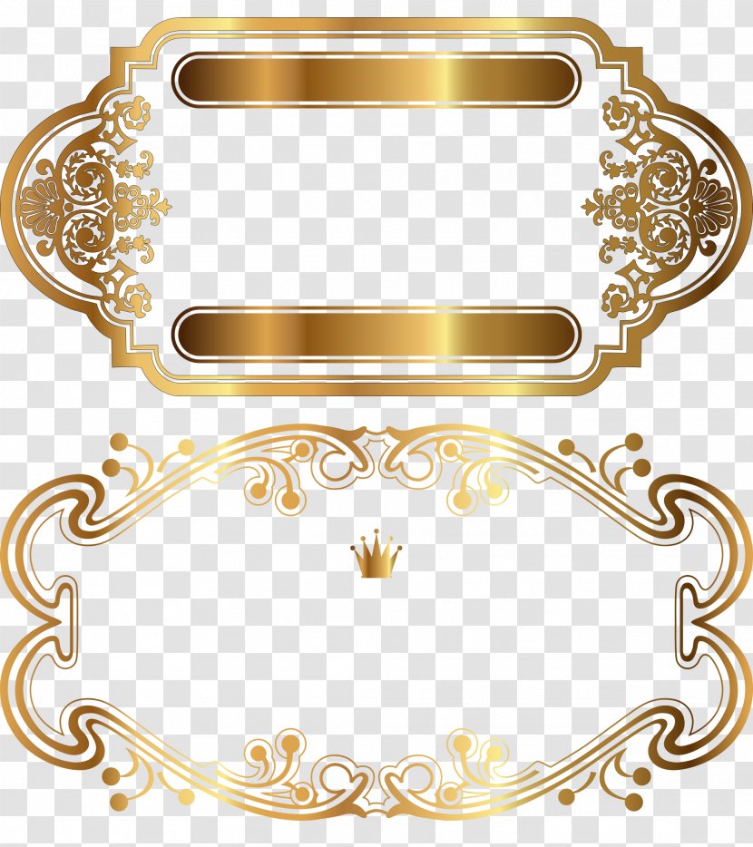 Paper Mural Fototapet Wallpaper - Decorative Arts - Classical Gold Frame Transparent PNG