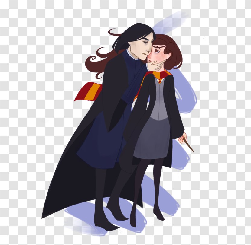 Hermione Granger Professor Severus Snape Hogwarts Character Fiction - Silhouette - Lovely Wind Transparent PNG