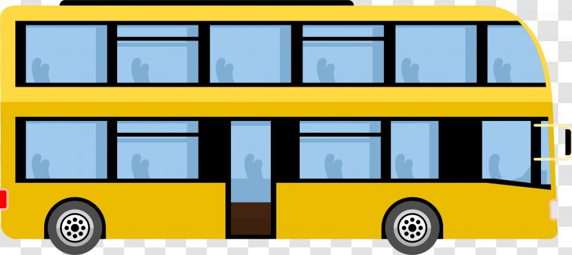 Double-decker Bus Car School - Yellow Double Transparent PNG