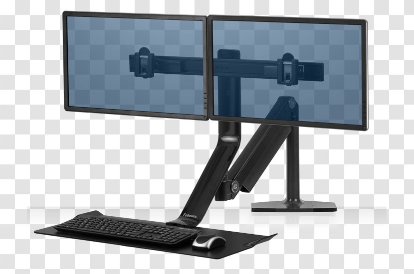 Sit-stand Desk Multi-monitor Computer Monitors Workstation - Sitting Transparent PNG