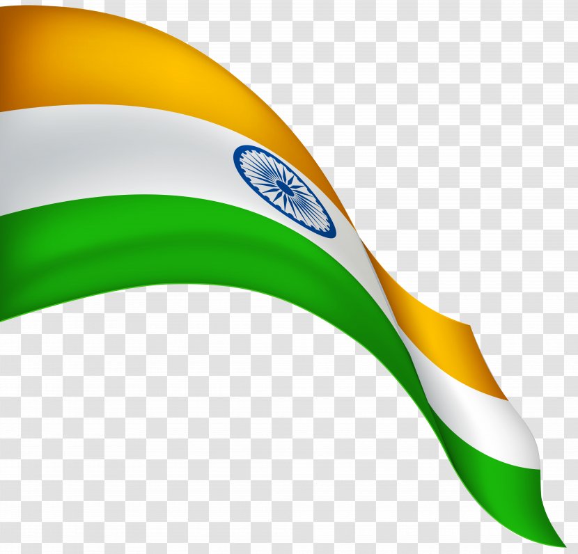 Flag Of India Wallpaper - Green - Waving Transparent Clip Art Image Transparent PNG