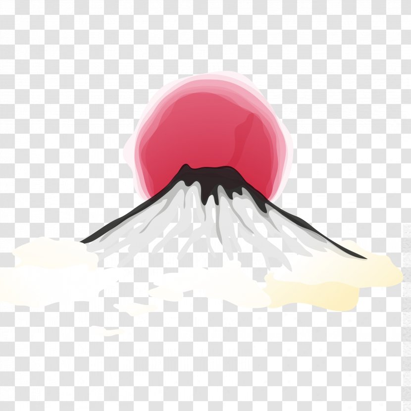 Mount Fuji Adobe Illustrator - Magenta - Japan's Painted Transparent PNG