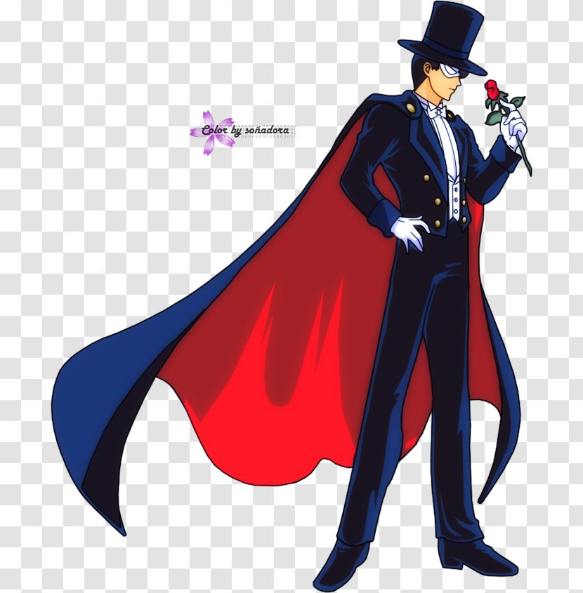 Tuxedo Mask Sailor Moon Venus Mercury Jupiter - Flower Transparent PNG