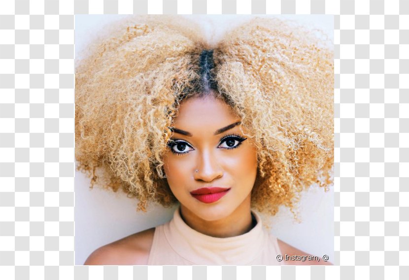 Afro-textured Hair Blond Coloring - Black - Cabelo Afro Transparent PNG
