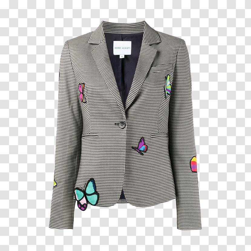 Blazer Suit Houndstooth Jacket Double-breasted - Doublebreasted - Gray Transparent PNG