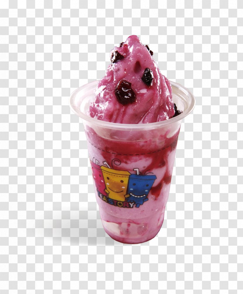 Ice Cream Sundae Milk Gelato Frozen Yogurt - Sorbetes - Blueberry Mention Transparent PNG