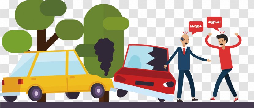 Traffic Collision Car Drawing Euclidean Vector - Insurance - Painted Accident Comics Transparent PNG
