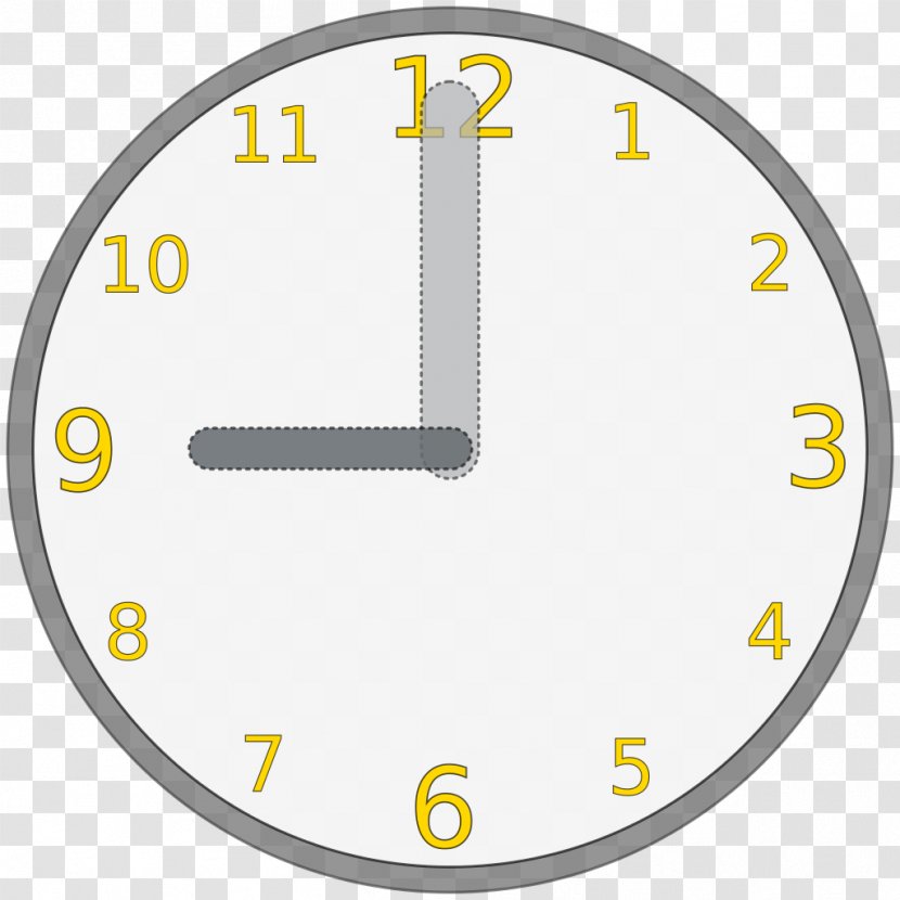 Clock Time Hour Midnight - Wikimedia Commons Transparent PNG