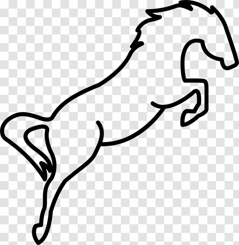 Dutch Warmblood Show Jumping Equestrian Clip Art - Horse - Outline Transparent PNG