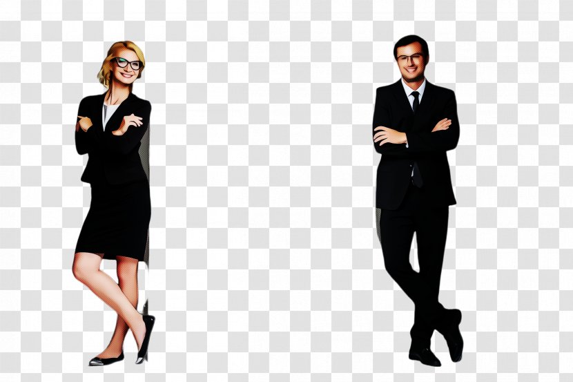 Standing Suit Formal Wear Little Black Dress Gentleman - Gesture Businessperson Transparent PNG