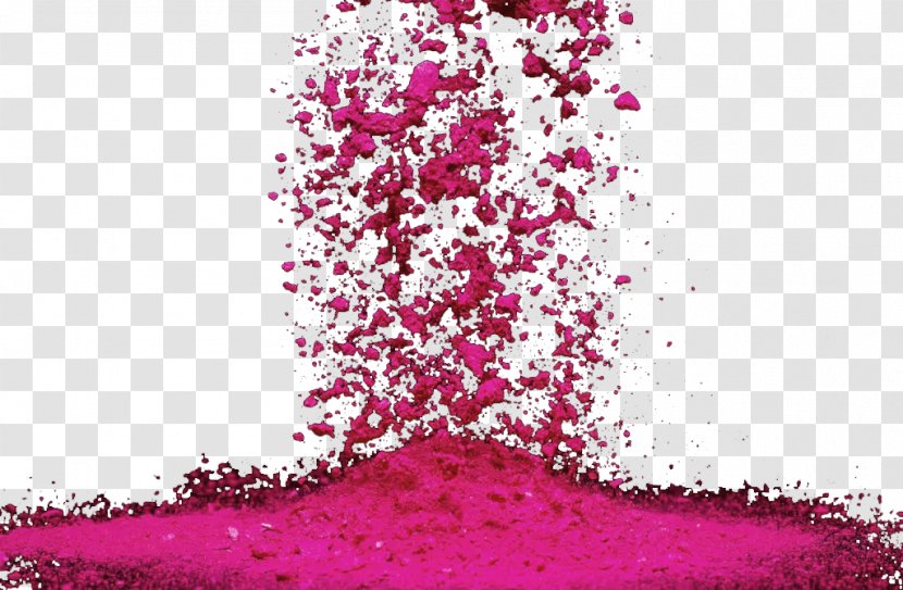 Pour Out The Pieces Of Red Powder - Particle - Dust Explosion Transparent PNG